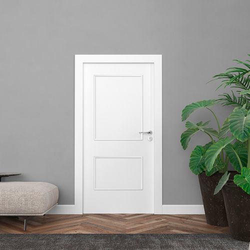 Kit Boiserie de EVA Autocolante para Porta RM610 2,3cm 60x80 e 60x40 Branco