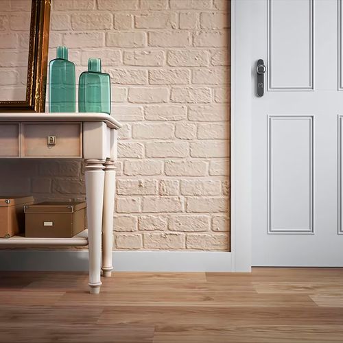 Rodapé de Poliestireno Arquitech 50007 Liso 7cm 2,40m Branco