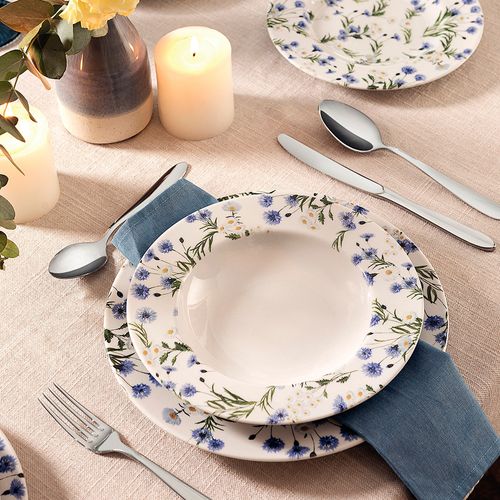 Aparelho de Jantar Tramontina Ana Alice 20 Peças em Porcelana Decorada