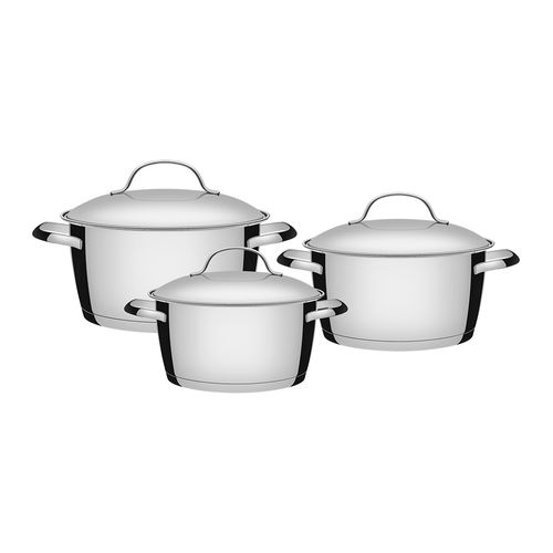 Jogo de Panelas Fundo Triplo Tramontina Allegra 65660220 Inox