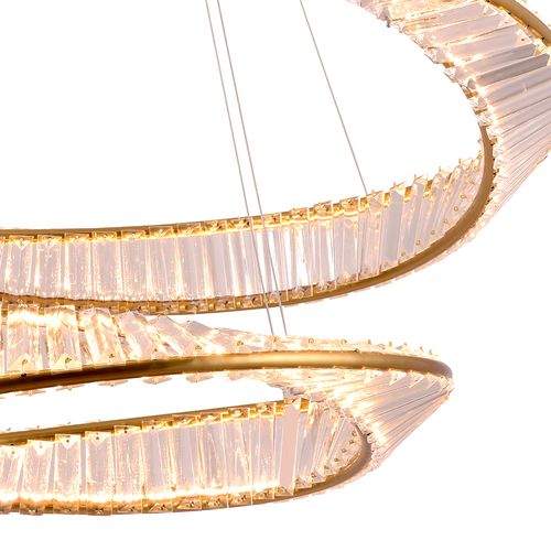 Lustre Pendente Skylight Domino 4017 Dourado Led Bivolt