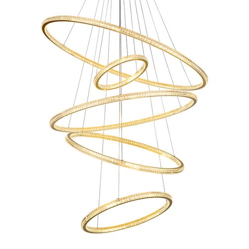Lustre Pendente Skylight Saturno 3357 Dourado Led Bivolt