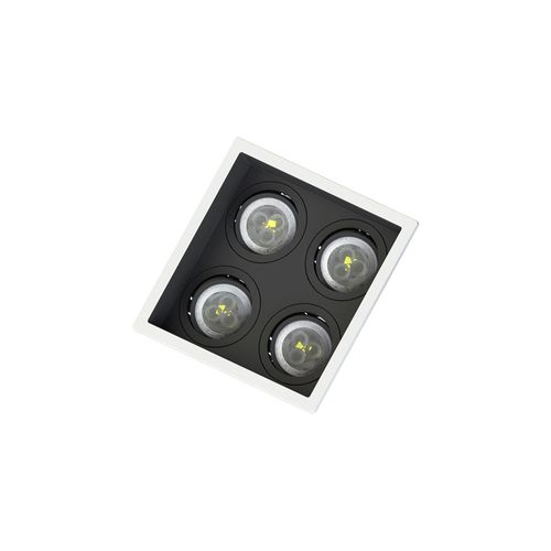 Spot de Embutir Recuado Save Energy para 4 Lâmpadas MR11 GU10 Bivolt