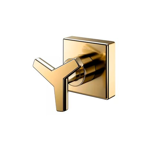 Acabamento para Registro Docol City 877543 para Base Deca 1/2", 3/4" e 1" Ouro Polido