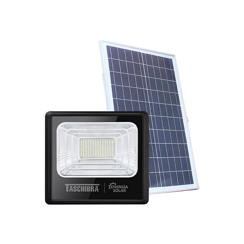 Refletor Led Solar Taschibra TR Sun 100W Preto 6500K Luz Branca