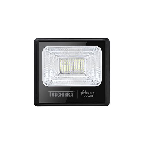 Refletor Led Solar Taschibra TR Sun 100W Preto 6500K Luz Branca