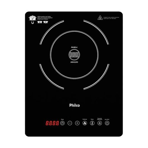 Cooktop Portátil por Indução Philco PCT12P com 1 Boca Preto