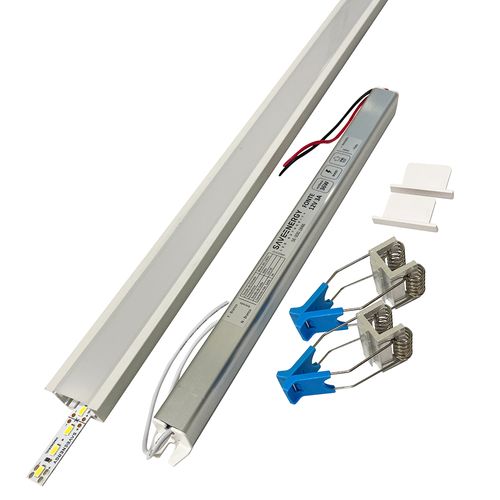Perfil de Led de Embutir Save Energy LLS Flex II 1 Metro com LED 3000K Luz Amarela