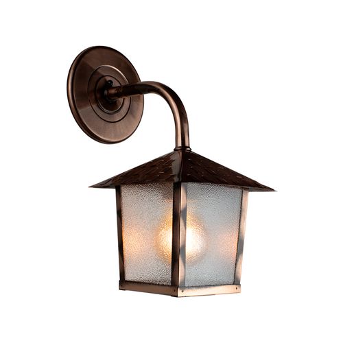 Arandela Blumenau Colonial Nina Quadrada Vidro Pontilhado E27 Bivolt Cobre