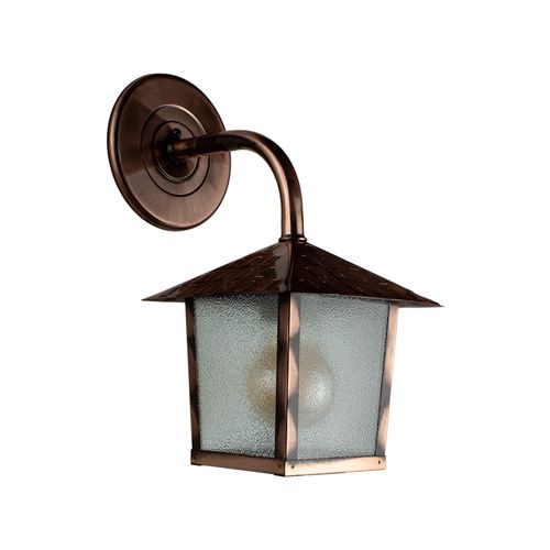 Arandela Blumenau Colonial Nina Quadrada Vidro Pontilhado E27 Bivolt Cobre