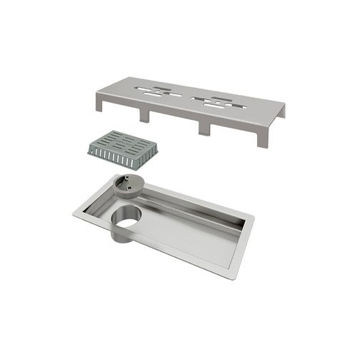 Ralo Linear Elleve Tiny 1802 25cm com Tampa Vazada