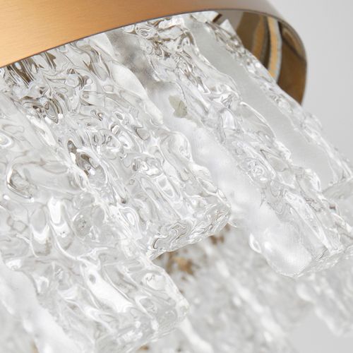 Lustre Pendente Nordecor Lowy 2761 60cm Dourado Brilho Led Bivolt