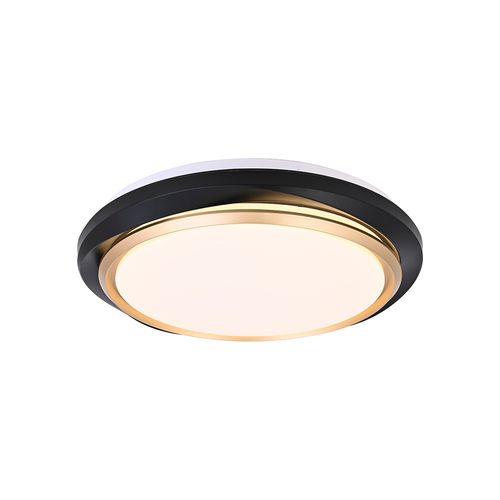 Plafon Nordecor Rour 2420 Led Bivolt Preto / Dourado