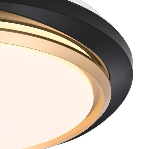 Plafon Nordecor Rour 2420 Led Bivolt Preto / Dourado