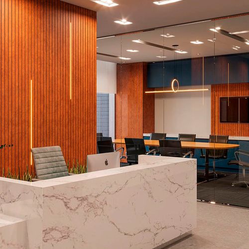Painel Ripado Laminado de EVA Autocolante RPDOD 10cm Linha Urban Plus Bronze