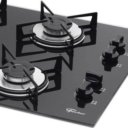 Cooktop a Gás Fischer 4Q com 4 Bocas Preto