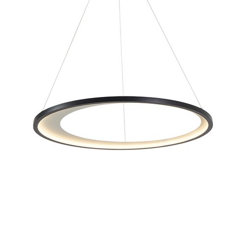 Lustre Pendente Nordecor Zahal 2504 Preto Led Bivolt