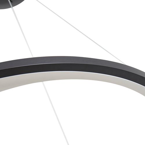 Lustre Pendente Nordecor Zahal 2504 Preto Led Bivolt