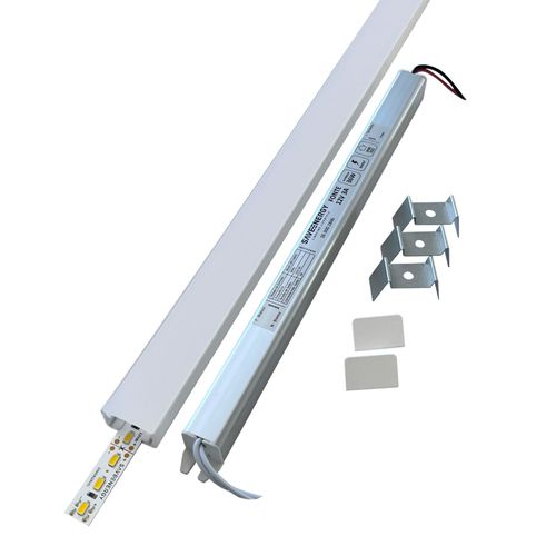 Perfil de Led de Embutir No Frame Save Energy LLS Flex II 1 Metro com LED 5700K Luz Branca
