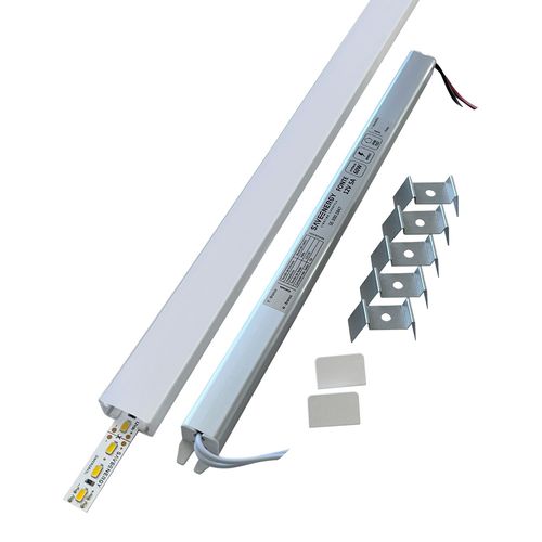 Perfil de Led de Embutir No Frame Save Energy LLS Flex II 2 Metros com LED 5700K Luz Branca