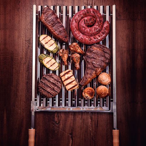 Grelha para Churrasco Tramontina 26492003 50x41 Aço Inox