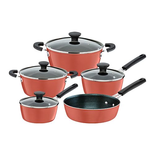 Jogo de Panelas Tramontina Glenz 28699410 Cobre Rose