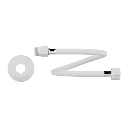Engate Flexível de PVC Alta Pressão 60cm Branco