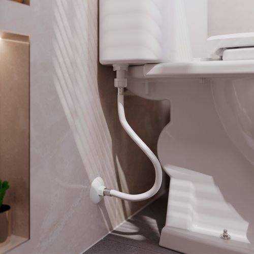 Engate Flexível de PVC Alta Pressão 60cm Branco