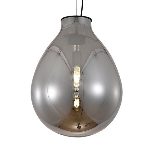 Lustre Pendente Sindora DCD04011 G Preto / Fumê E27 Bivolt