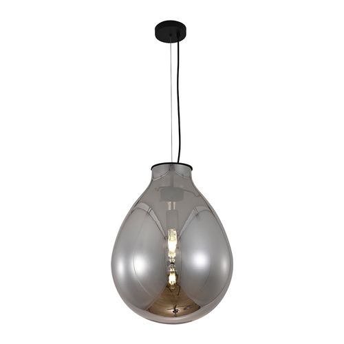 Lustre Pendente Sindora DCD04011 G Preto / Fumê E27 Bivolt