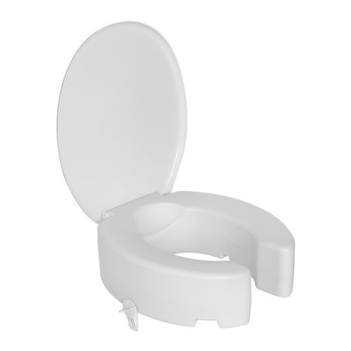 Assento Sanitário Elevado Astra TAE13T/T com Tampa e Trava 13cm Anatômico