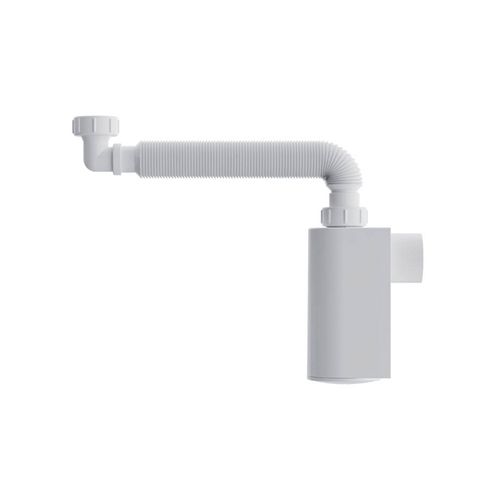 Sifão Sanfonado Blukit de Parede com Copo 47cm Branco Universal