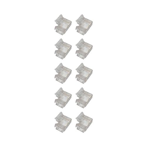 Kit 10 Emendas Conector Astraled em L para Fita de Led 8mm