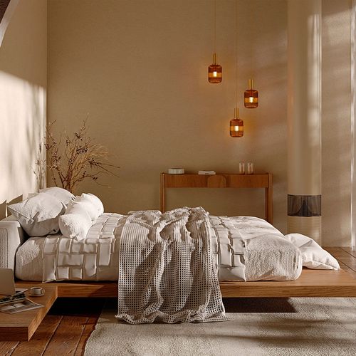 Lustre Pendente Nordecor Canne Lon 2913 Ouro Champagne E27 Bivolt