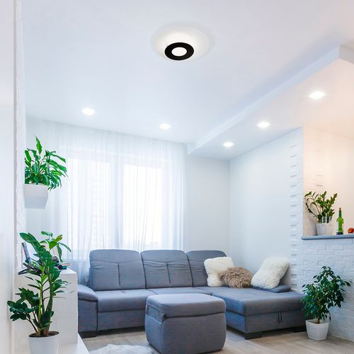 Plafon Nordecor Kote 2756 Led Bivolt Preto / Branco