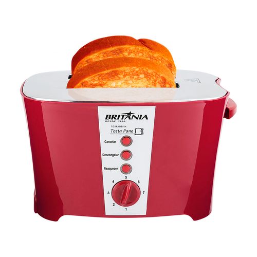 Torradeira Britânia Tosta Pane Vermelha